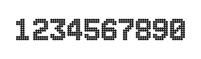 7×10数字点阵字体 ddN710BA1183