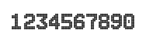 7×10数字点阵字体 ddN710BA1196