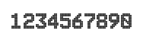 7×10数字点阵字体 ddN710BA1202