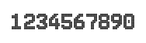 7×10数字点阵字体 ddN710BA1205