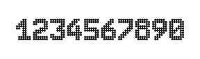 7×10数字点阵字体 ddN710BA1218