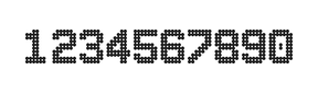 7×10数字点阵字体 ddN710BA1225