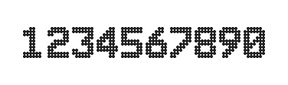 7×10数字点阵字体 ddN710BA1227