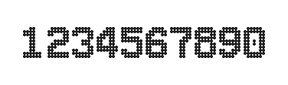 7×10数字点阵字体 ddN710BA1233