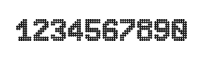 7×10数字点阵字体 ddN710BA1246