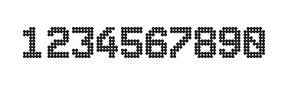 7×10数字点阵字体 ddN710BA1252