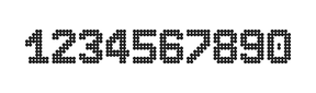 7×10数字点阵字体 ddN710BA1254
