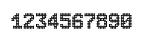7×10数字点阵字体 ddN710BA1258