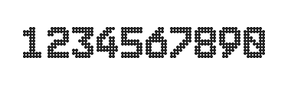 7×10数字点阵字体 ddN710BA1259