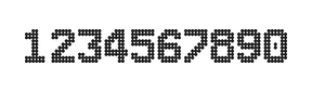 7×10数字点阵字体 ddN710BA1264