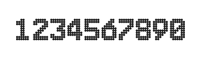 7×10数字点阵字体 ddN710BA1268