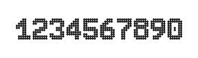 7×10数字点阵字体 ddN710BA1272