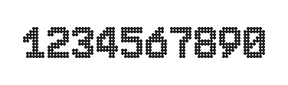 7×10数字点阵字体 ddN710BA1278