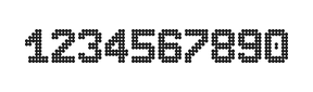 7×10数字点阵字体 ddN710BA1280