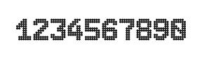 7×10数字点阵字体 ddN710BA1285
