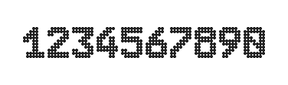 7×10数字点阵字体 ddN710BA1296