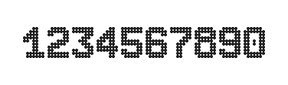 7×10数字点阵字体 ddN710BA1320