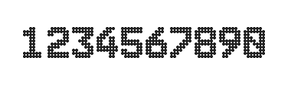 7×10数字点阵字体 ddN710BA1323