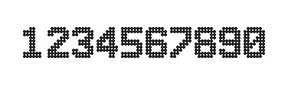 7×10数字点阵字体 ddN710BA1335