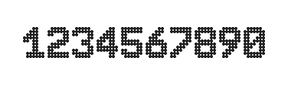 7×10数字点阵字体 ddN710BA1338