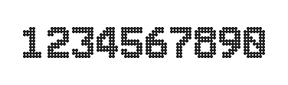 7×10数字点阵字体 ddN710BA1348