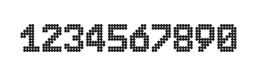 7×10数字点阵字体 ddN710BA1352