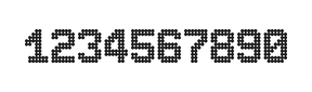 7×10数字点阵字体 ddN710BA1362