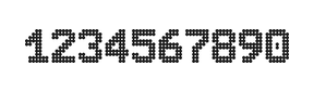 7×10数字点阵字体 ddN710BA1364
