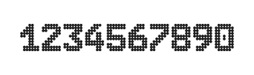 7×10数字点阵字体 ddN710BA1374