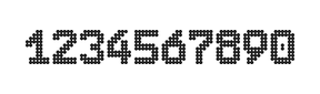 7×10数字点阵字体 ddN710BA1392