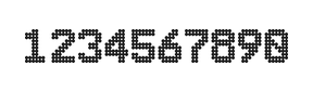 7×10数字点阵字体 ddN710BA1401
