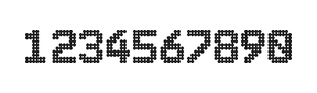 7×10数字点阵字体 ddN710BA1403