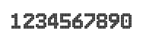7×10数字点阵字体 ddN710BA1407
