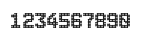 7×10数字点阵字体 ddN710BA1409