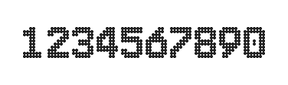 7×10数字点阵字体 ddN710BA1413