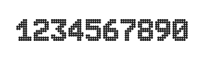 7×10数字点阵字体 ddN710BA1422