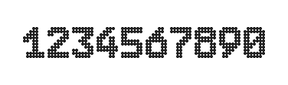 7×10数字点阵字体 ddN710BA1426