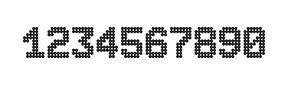 7×10数字点阵字体 ddN710BA1430