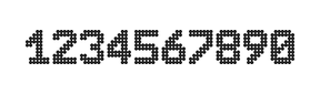 7×10数字点阵字体 ddN710BA1437