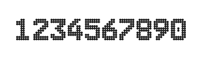 7×10数字点阵字体 ddN710BA1441