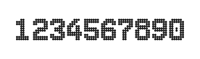 7×10数字点阵字体 ddN710BA1443