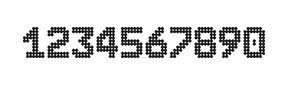 7×10数字点阵字体 ddN710BA1450