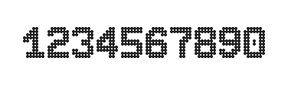 7×10数字点阵字体 ddN710BA1454