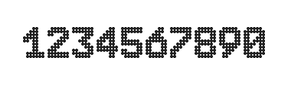 7×10数字点阵字体 ddN710BA1455