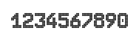 7×10数字点阵字体 ddN710BA1459