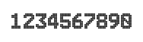 7×10数字点阵字体 ddN710BA1487
