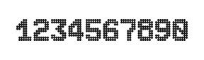 7×10数字点阵字体 ddN710BA1492