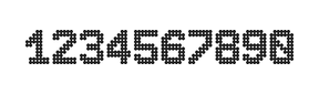 7×10数字点阵字体 ddN710BA1494