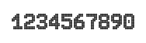 7×10数字点阵字体 ddN710BA1504