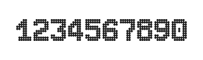 7×10数字点阵字体 ddN710BA1506